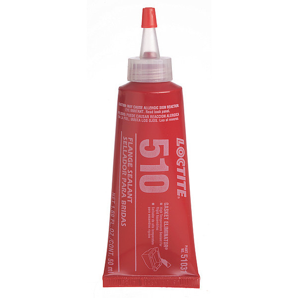 Loctite Anaerobic Anaerobic Flange Sealant, 50 mL, Red, Temp Range -65 to 400 Degrees F 135474