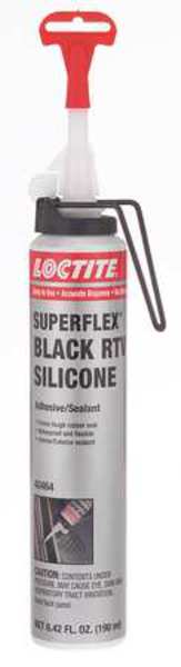 Loctite RTV Silicone Sealant, 190 mL, Black, Temp Range -65 to 450 Degrees F 743519