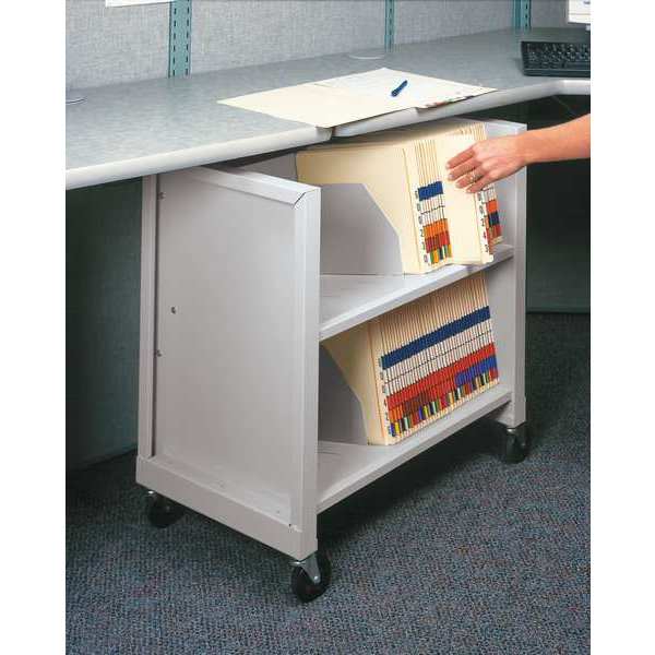 Datum Storage Mini File Cart, Letter/Legal Shlvs, Gray BFC-4