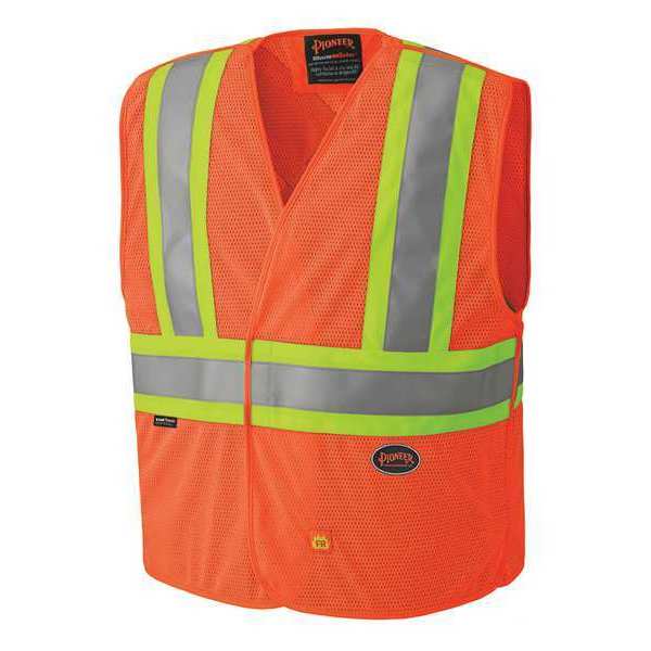 Pioneer Safety Vest, Hi-Vis, Orange, FR, L/XL V2510850U-L/XL