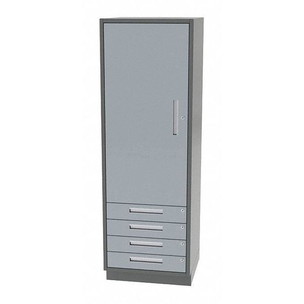 Greene Manufacturing Tall Cabinet, 36"x24"x72", Door/4 Drawer WDT-3624-4000-72-B