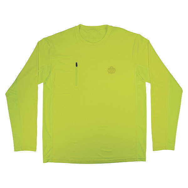 Chill-Its By Ergodyne Cooling Long Sleeve Sun Shirt with UV Protection, Green, M 6689