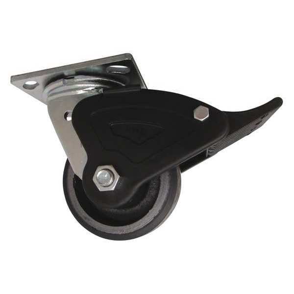 Rwm Medium Duty Caster, 4", w/Total Lock Brake, Caster Sub-Type: Swivel 46-RPR-0420-S-FCNTLB