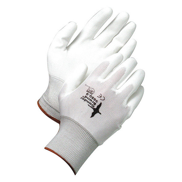 Bdg Seamless Knit White Nylon White Polyurethane Palm, Shrink Wrapped, Size L (9) 99-1-9880-9-K