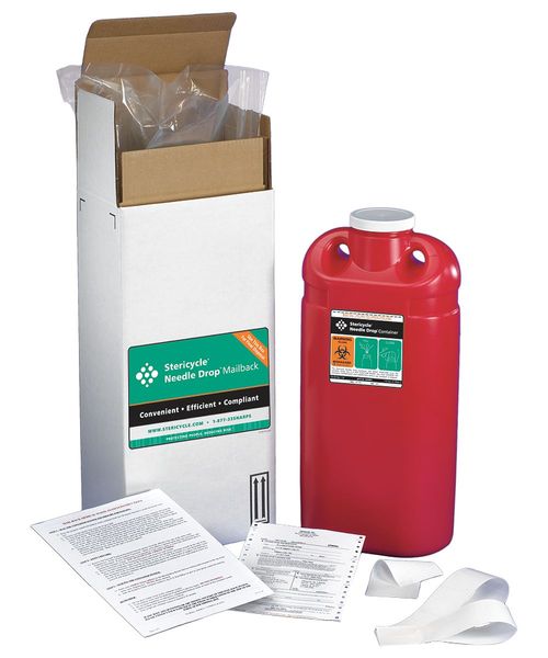 Stericycle Sharps Mailback System, 3 Gal., Screw Lid 3G1V4