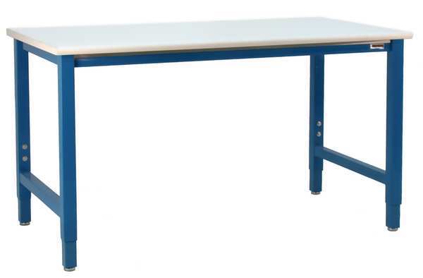 Benchpro Bolted Workbenches, Laminate, 72" W, 30" to 36" Height, 6600 lb., Straight KF3072+LP