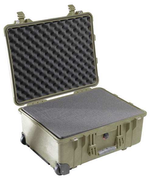 Pelican Olive Drab Green Protective Case, 22.07"L x 17.92"W x 10.42"D 1560-000-130