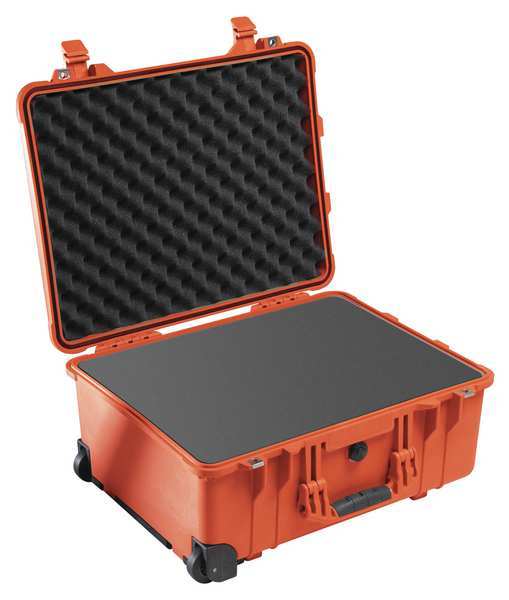 Pelican Orange Protective Case, 22.07"L x 17.92"W x 10.42"D 1560-000-150