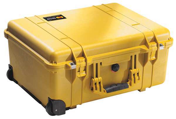 Pelican Yellow Protective Case, 22.07"L x 17.9"W x 10.42"D 1560NF