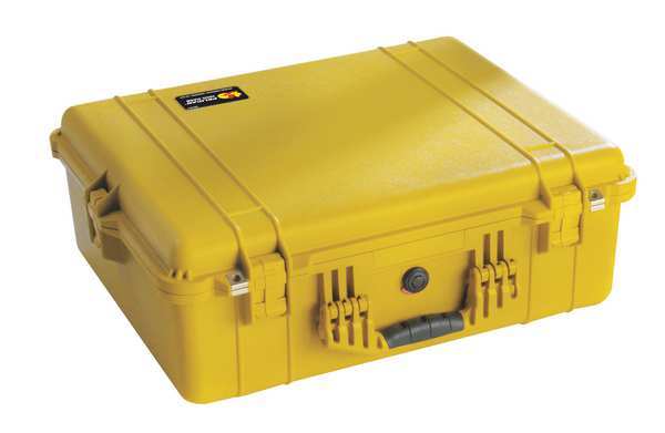 Pelican Yellow Protective Case, 24.39"L x 19.36"W x 8.79"D 1600-001-240
