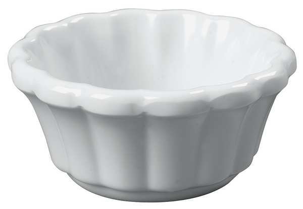 Carlisle Foodservice Scalloped Ramekin, 1.6 oz., White, PK48 43942GR02