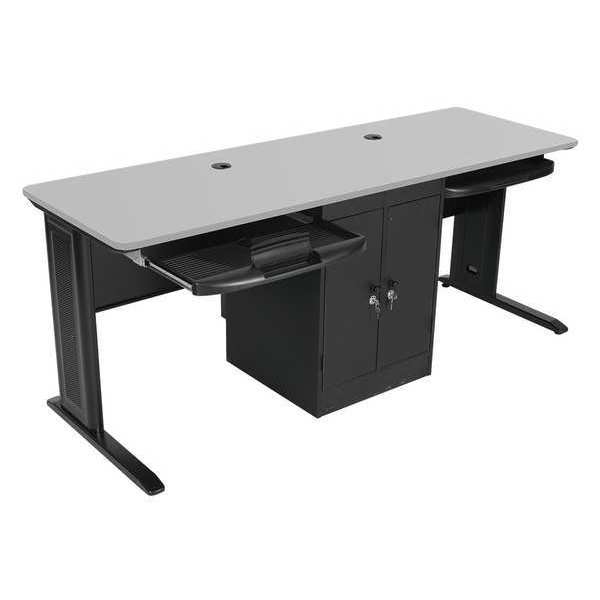 Mooreco Workstation Desk, 24" D X 72" W X 29" H, Gray, PVC 90107