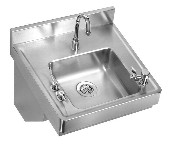 Just Manufacturing Classroom Sink Package, Wall Mount, 4 Hole, Stainless steel Finish CWH2524