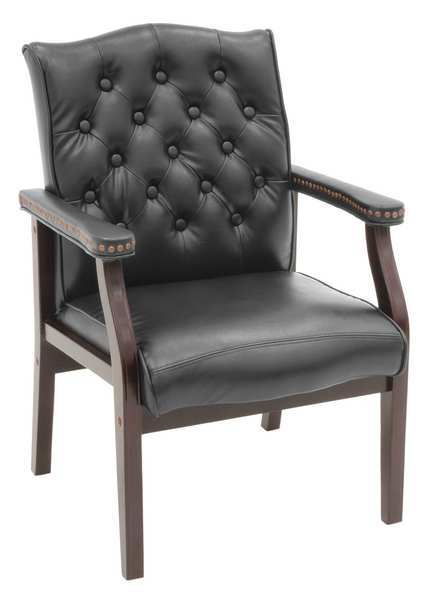 Regency Black Traditional, 24 W 24 L 35 H, Fixed, Wood, Metal, Vinyl Seat, Ivy League Series 9075BK