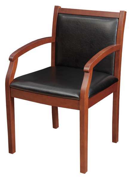 Regency Black Side Chair, 22" W 23" L 34" H, Fixed, Vinyl Seat, Regent Series 9875CHL