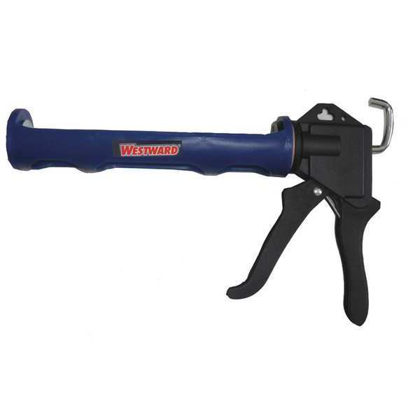 Westward Dripless Caulk Gun, Black/Blue, Plastic, 10 oz 13J312