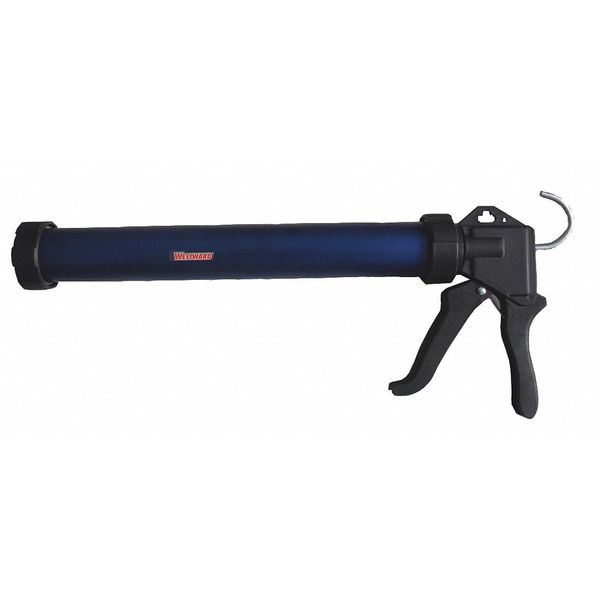 Westward Dripless Caulk Gun, Black/Blue, Plastic, 29 oz 13J314