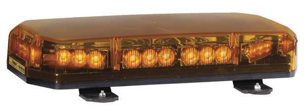 Code 3 Lo Mini Lightbar, LED, Ambr, Perm, 17-5/8 In SHL10A