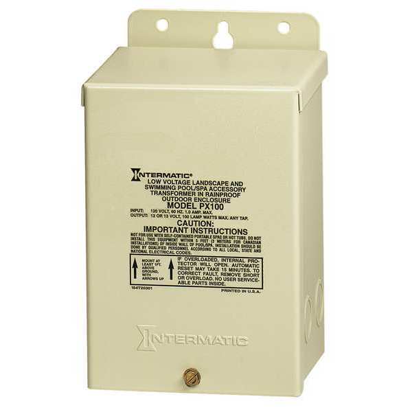 Intermatic Transformer, NEMA 3R, 12/13/14V AC, 120V AC PX100