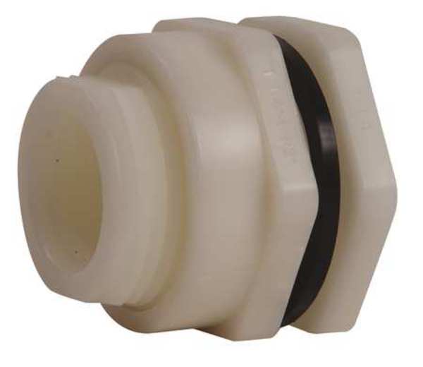 Hayward Flow Control Bulkhead Fitting, 1/2", PP/EPDM, FPT x FPT BFAS3005TES