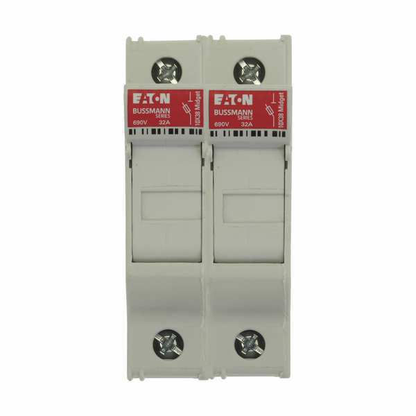 Eaton Bussmann Finger Safe Fuse Block, 2 Poles, 30A Amp Range, 600V AC/DC Volt Rating CHM2DU