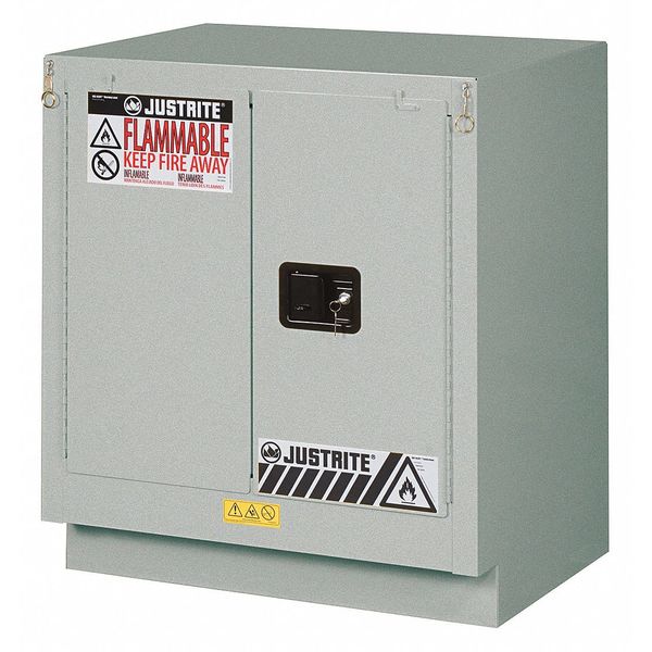 Justrite Corrosive Safety Cabinet, Steel, Silver 8831242