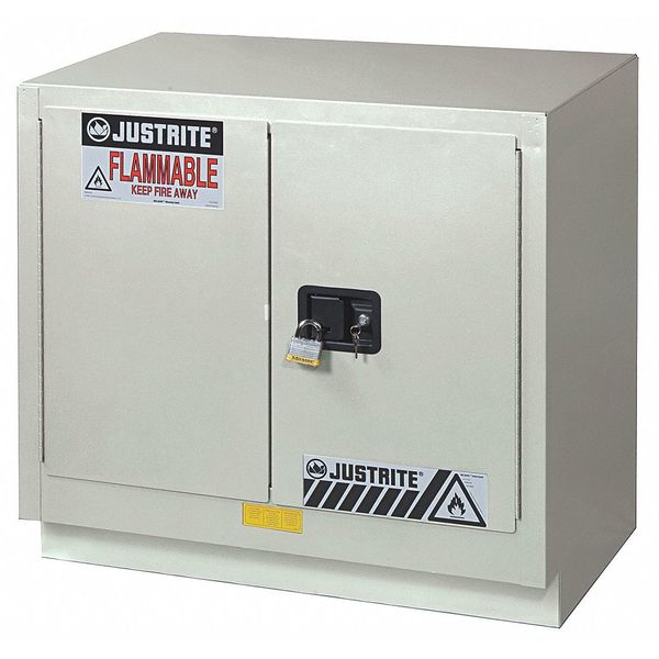 Justrite Flammable Cabinet, 23 gal., Light Neutral 883607