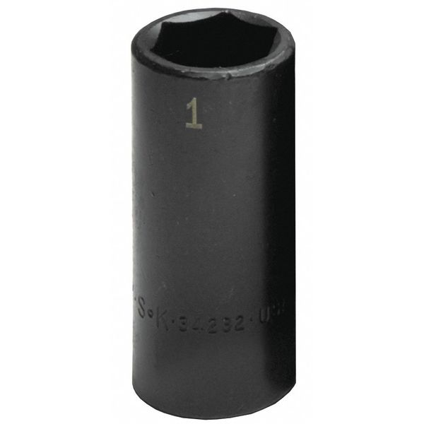 Sk Professional Tools 1/2 in Drive Impact Socket Deep Socket, Black Phosphate 34218