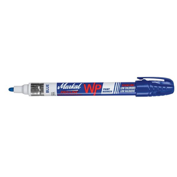 Markal Paint Marker, Medium Tip, Blue Color Family, Paint 96934