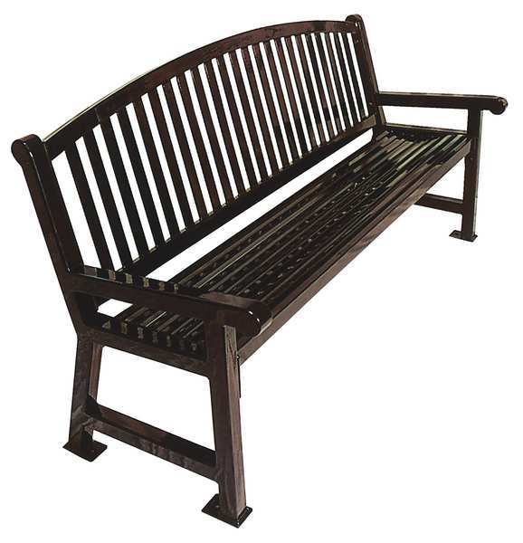 Ultrasite Outdoor Bench, 72 in. L, 27 in. W, Black 922-B6-Black