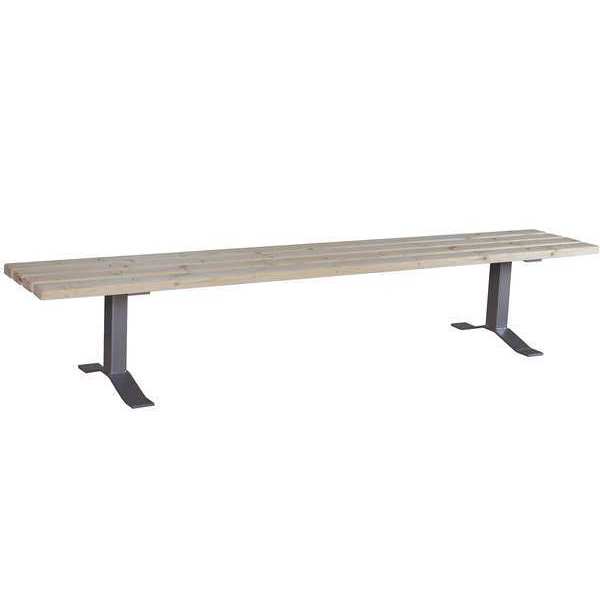 Zoro Select Outdoor Bench, 96 in. L, Wood 13R017
