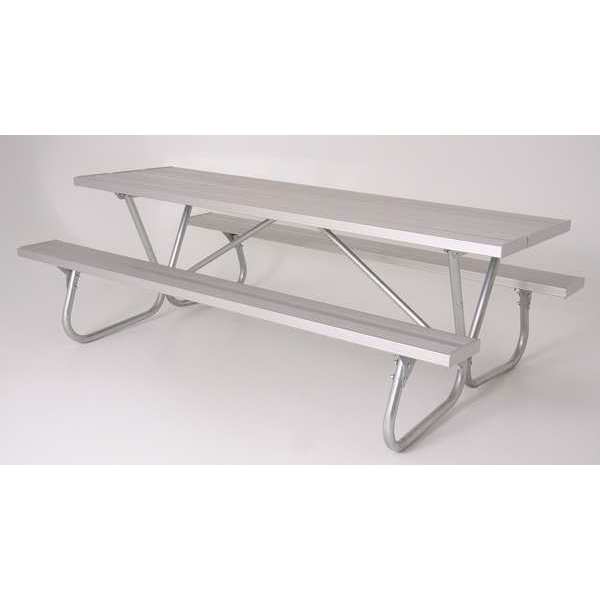 Ultrasite Picnic Table, 96" W x68" D, Silver gBT158-A8