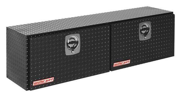 Weather Guard Truck Box, Topside, Aluminum, 64-1/4"W, Black, 10.8 cu. ft. 365-5-02
