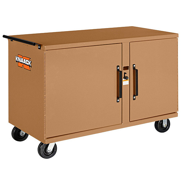 Knaack STORAGEMASTER™ Jobsite Mobile Workbench, 54-1/4" W x 26" D x 37-3/8" H, Tan 58