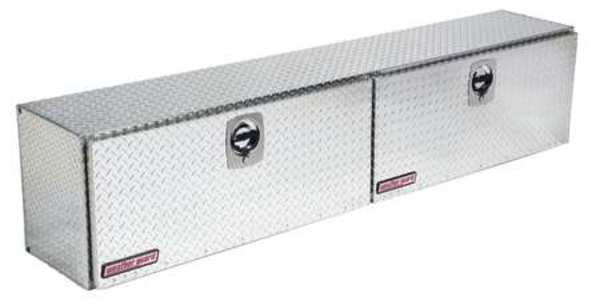 Weather Guard Truck Box, Topside, Aluminum, 90-1/4"W, Silver, 15.2 cu. ft. 391-0-02