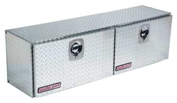 Weather Guard Truck Box, Topside, Aluminum, 64-1/4"W, Silver, 7.9 cu. ft. 364-0-02