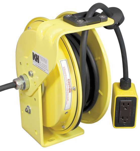 Kh Industries 50 ft. 12/3 Extension Cord Reel 20 Amps 4 Outlets