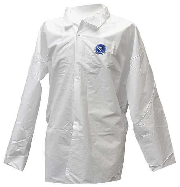 Action Chemical Promax(R) Long Sleeve Shirt, White, L, PK50 1090-L