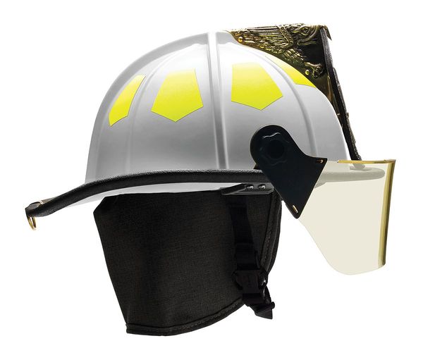 Bullard Fire Helmet, White, Fiberglass UM6WH