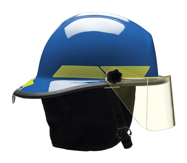 Bullard Fire Helmet, Blue, Thermoplastic PXSBL
