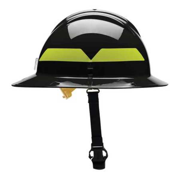 Bullard Fire Helmet, Black, Thermoplastic FHBKP