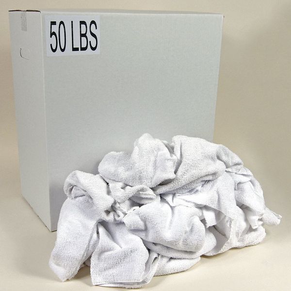 Cloth Rag Terry Cloth White 14 in x 17 in 50 lb Model: G206050PC