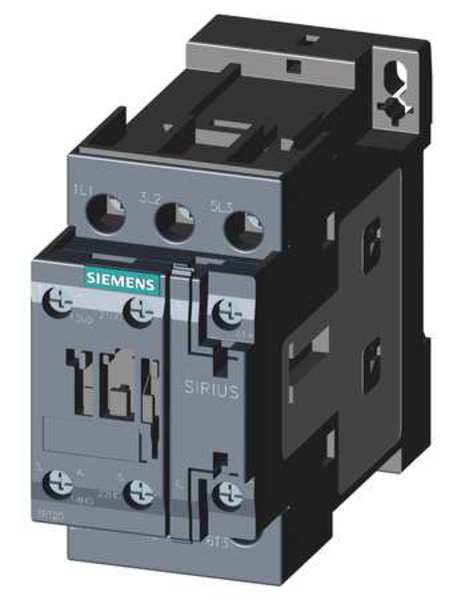 Siemens IEC Magnetic Contactor, 3 Poles, 24 V DC, 25 A, Reversing: No 3RT20261BB40
