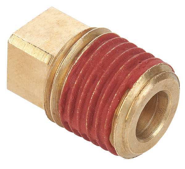 Parker Brass Square Head Plug, MNPT, 3/8" Pipe Size VS211P-6