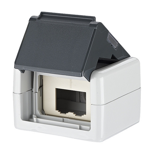 Metz Connect RJ45 Housing, Gray, 2.953" H, 3.425" W 1309430003-E