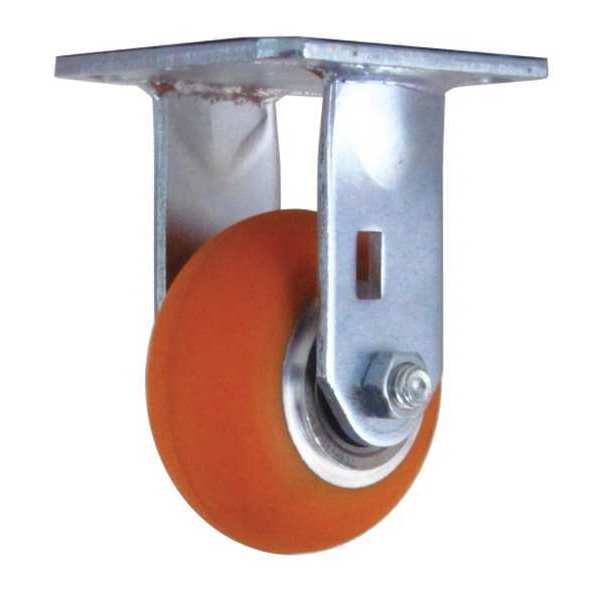 Cc Apex Rigid Plate Caster, Orange, 4" CDP-Z-15