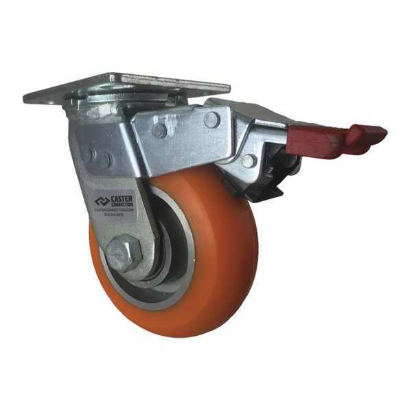 Cc Apex Swivel Plate Caster, w/Brake, TotalLock, 5" CDP-Z-20