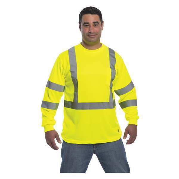 Utility Pro Class 3 L/S Birds Eye Pique T, XL UHV403-L-XL