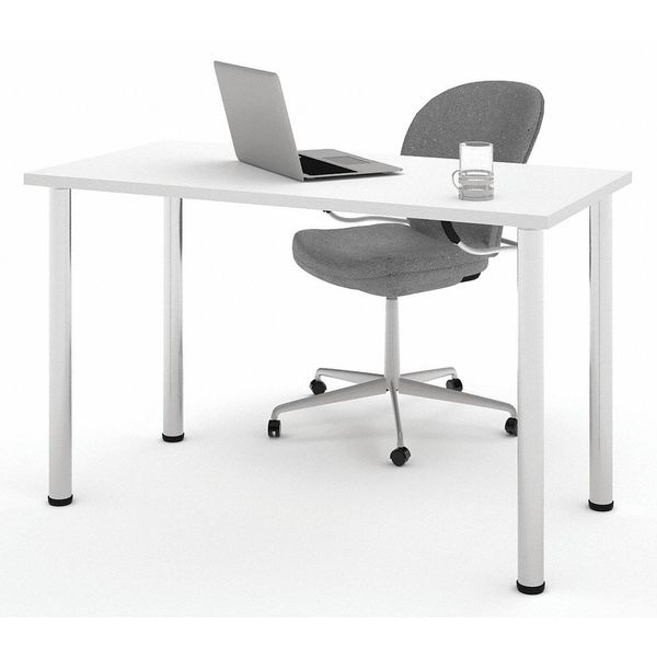 Bestar Rectangle Table Desk, 24" X 47.6" X 29", Laminate Top, White 65852-17