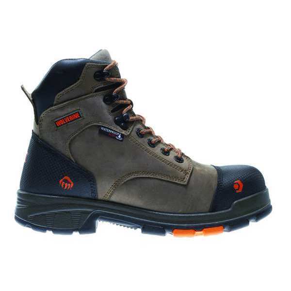 Wolverine Work Boot, Waterproof, Leather, 6", 9M W10653